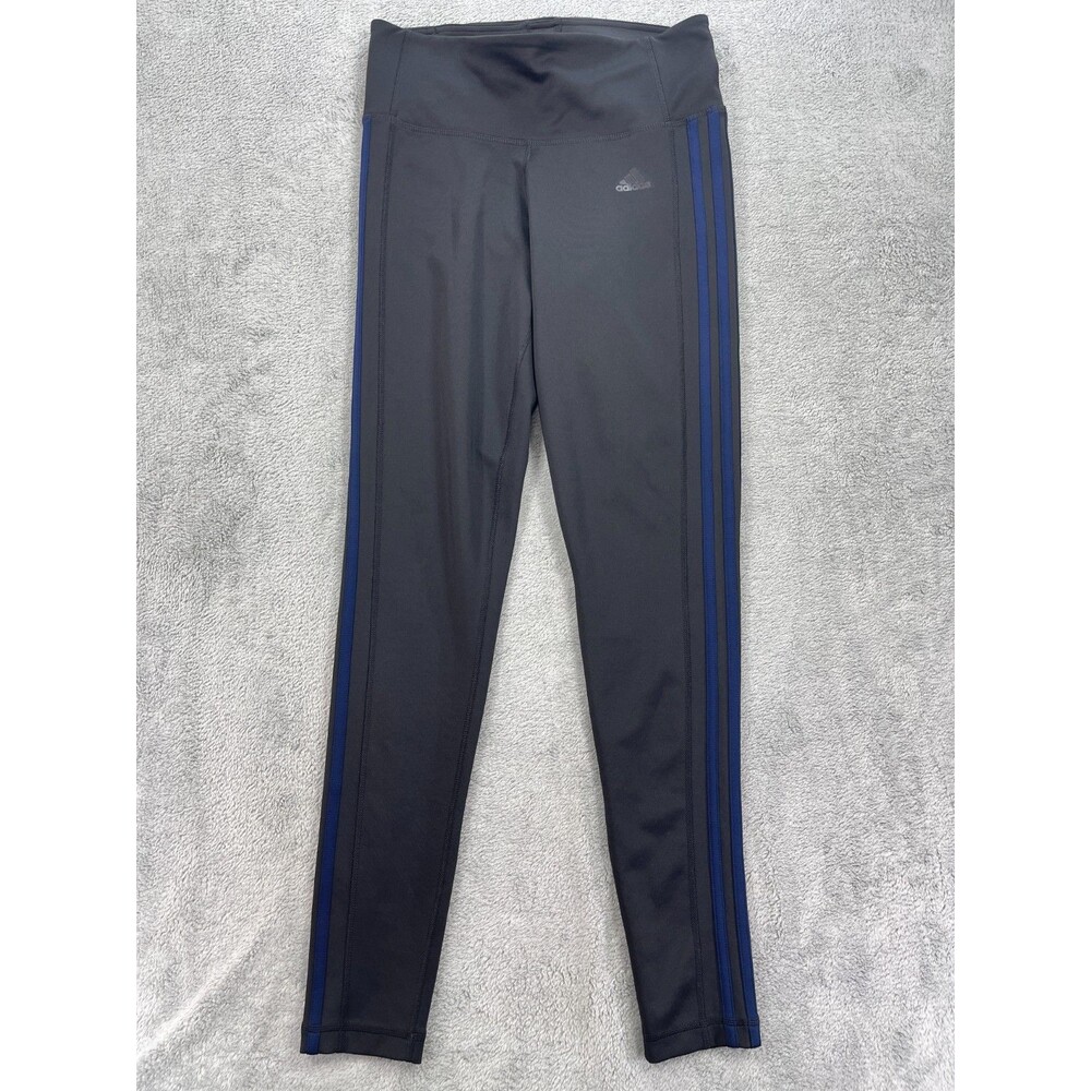 Adidas Climalite Leggings Women Medium Black Optime Essentials 3 Stripes Stretch
